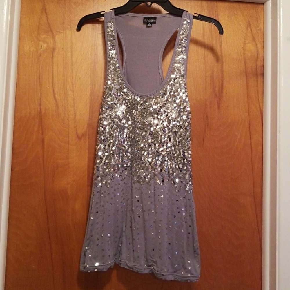 Daytrip Sequin Racer Back Tank Size M